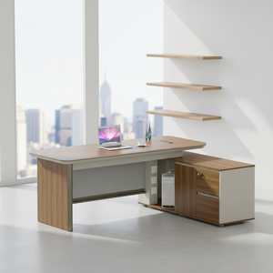 <span class=keywords><strong>Bureau</strong></span> <span class=keywords><strong>de</strong></span> direction au design contemporain et moderne, résistant <span class=keywords><strong>à</strong></span> la rouille et aux rayures, avec étagères <span class=keywords><strong>de</strong></span> rangement en PVC et <span class=keywords><strong>tiroir</strong></span>-caisse, mobilier <span class=keywords><strong>de</strong></span> <span class=keywords><strong>bureau</strong></span> - Product Image 3