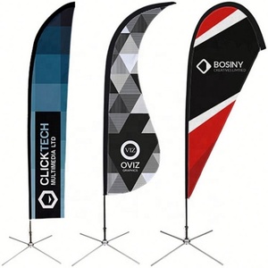 Advertising Stands Beach <b>Flags</b> <b>Banner</b> Windproof Outdoor Flying <b>Flag</b> Pole - Product Image 1