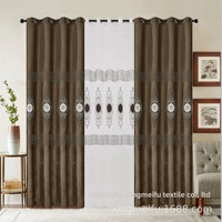 Rideaux en velours brodés à motifs géométriques, best-sellers en Afrique, 100 % polyester, ensembles de rideaux occultants et voilages personnalisables pour