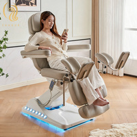 Table de massage électrique de luxe Chuque pour salon de beauté, avec 4 moteurs et commande au pied, idéale pour les soins cosmétiques et les extensions de cils