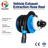 Système d'extraction des gaz d'échappement motorisé pour véhicules avec enrouleurs de tuyaux, extracteur de gaz pour atelier automobile, extracteur de fumée pour parking, équipement de garage