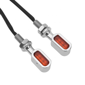 Phổ phụ kiện xe máy mini LED ánh sáng tay lái bật tín hiệu phù hợp cho Harley Cafe racer <span class=keywords><strong>Bobber</strong></span> - Product Image 4