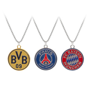Colgantes pintados de doble cara, aleación de zinc, Readrid Basiliw, <span class=keywords><strong>Chelsea</strong></span> Juventus, collar con cadena de espina de serpiente de acero inoxidable - Product Image 5