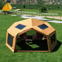 Carpa Inflable Portátil para las Cuatro Estaciones, de una Sola Capa, de PVC, Tela Oxford y Algodón, Impermeable, Resistente a la Lluvia, de Instalación Rápida, para Exteriores