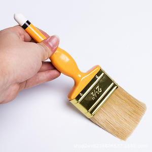 Pincel de cerdas de cerdo de 22 mm con mango naranja para pintar paredes, uso doméstico - Product Image 2