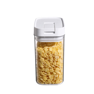 Conteneur de stockage alimentaire hermétique en PET à fermeture facile, directement de l'usine, pot en plastique transparent <span class=keywords><strong>pour</strong></span> l'organisation du garde-manger, vente en gros - Product Image 5