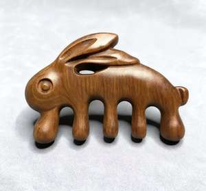 <span class=keywords><strong>2025</strong></span> nueva llegada lindo peine de masaje en forma de conejo de madera peine de masaje de cabeza de niños para uso diario en el hogar - Product Image 2