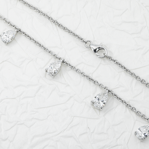 Collar de Diamantes en Forma de Pera con Cadena de Oro Blanco de 14K, Diseño de Alta Gama, el Más Vendido, Disponible a un Precio Accesible para Mujeres - Product Image 5