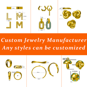 LUCKYJIU Custom 18K chapado en oro de acero inoxidable brazalete de declaración para pulsera impermeable sin deslustre hipoalergénico de moda - Product Image 5