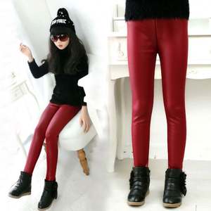 Pantaloni invernali da <span class=keywords><strong>bambina</strong></span> pantaloni di <span class=keywords><strong>pelle</strong></span> di velluto spesso in <span class=keywords><strong>pelle</strong></span> sintetica <span class=keywords><strong>Leggings</strong></span> per bambini pantaloni a matita per bambini pantaloni caldi pantaloni Slim - Product Image 2