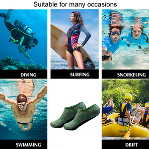 Chaussettes aquatiques <span class=keywords><strong>l</strong></span>égères en nylon antidérapantes <span class=keywords><strong>pour</strong></span> la plongée, la natation, la marche sur la plage, le yoga - Product Image 5