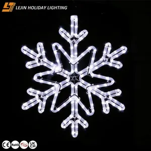 Led Rope Light Christmas digital Snowflake Motif Light with indoor and outdoor decoration