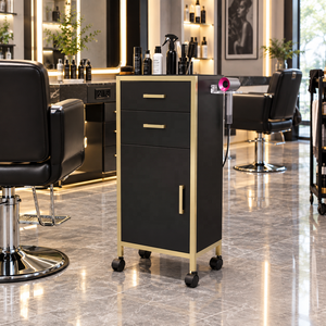 High Quality Modern Stainless Steel Mobile Hair Salon Styling <b>Trolley</b> Foldable Luxury Tool for Spa Hotel Home Care - Product Image 1
