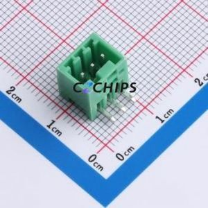 MX2EDGRC-2.54-03P-GN01-Cu-A Plug-in Terminal Block Bent Lead Through Hole,P=2.54mm Board-to-Board / Socket - Closed 1x3P 2.54mm - Product Image 1