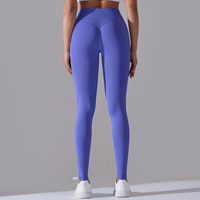 Leggings de yoga sans couture en Spandex et Nylon, respirants, anti-transpiration, taille croisée, légers, pour le sport et le quotidien – Meilleures ventes