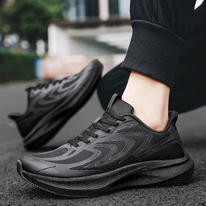Zapatillas Deportivas de Malla Gris Claro para Hombre, con Cordones, Punta Redonda, Transpirables, Suela de Goma, Entresuela de EVA, para Todas las Temporadas, Casuales - Product Image 5