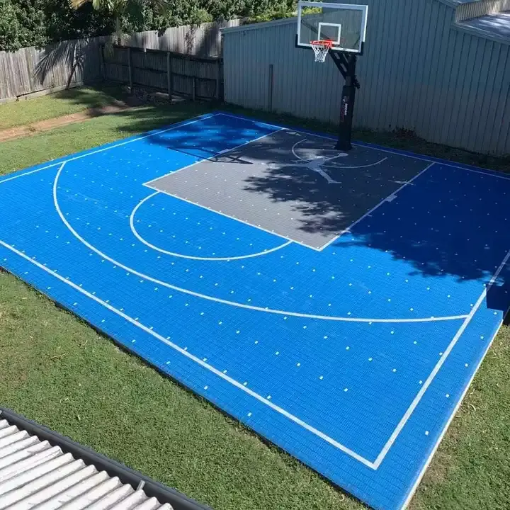 Lantai basket dapat dilepas ubin lantai olahraga dalam ruangan saling mengunci 3x3 lantai lapangan basket