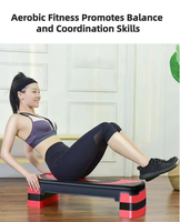Plataforma de Ejercicio Ajustable con Logotipo Personalizado, Stepper Aeróbico Antideslizante de Plástico para Entrenamiento en Casa o Gimnasio