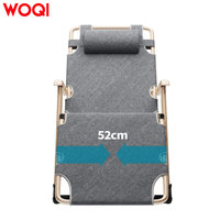 Chaise longue pliable portable WOQI en Oxford, réglable, pour jardin, bureau, sieste, camping, plage, patio, supporte 440 livres