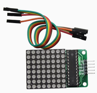 Modul Tampilan LED MAX7219, Kabel Dupont, Modul Kontrol Tampilan LED Kisi-kisi MAX7219