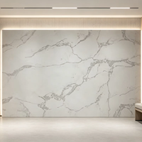 Dalle de quartz blanche technique avec veines grises, surface polie pour comptoirs de cuisine, surfaces de meubles de salle de bain, revêtement mural