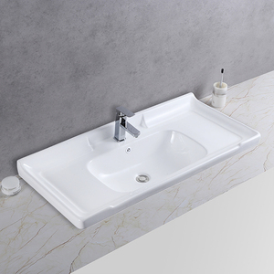 <span class=keywords><strong>Lavabo</strong></span> de superficie sólida clásico Gabinete de baño <span class=keywords><strong>Lavabo</strong></span> de tocador <span class=keywords><strong>Lavabo</strong></span> de mesa de cerámica Fregadero de <span class=keywords><strong>lavabo</strong></span> - Product Image 5