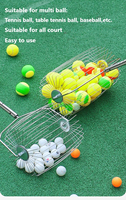 Buigbare, flexibele tennisbalophaaltool, telescopische stok, roller, mesh tas, multifunctioneel balophaalhulpmiddel met neerwaartse druk