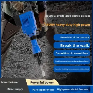 Pico Eléctrico <span class=keywords><strong>Hexagonal</strong></span> de 65 mm, Alta Potencia, Grado Industrial, Uso Pesado, para Demolición de Hormigón, Especial para Ingeniería - Product Image 4