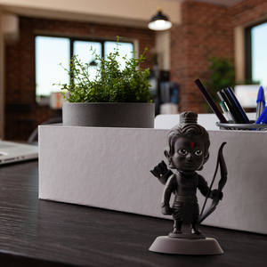 พระรูปพระรามลาลา วาดด้วยมือ งานฝีมือประณีต เหมาะสำหรับบูชาที่บ้าน โต๊ะทำงาน คอนโซลรถยนต์ และเป็นของขวัญ - Product Image 2