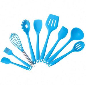 Kitchen Cooking Utensil Set Eco-Friendly <b>Silicone</b> Durable Dishwasher Safe Non-Stick - Product Image 1