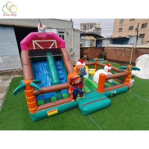 <span class=keywords><strong>Parc</strong></span> de jeux gonflable sur le thème de la ferme Fun World pour enfants, en bâche PVC, château gonflable Funcity - Product Image 3