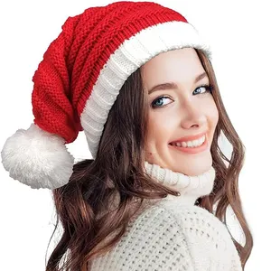 Wholesale customized christmas scarf custom party santa family men womens christmas hats