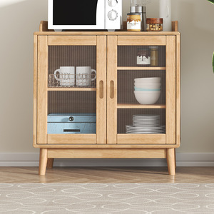 Solid Wood <b>Sideboard</b> Oak 900mm High Multi Functional <b>Kitchen</b> Storage Cabinet For Dining Room - Product Image 2
