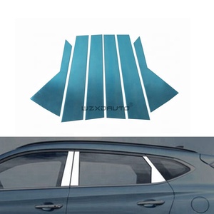 WZXD Auto Side Door <b>Pillar</b> Posts Trim <b>Stainless</b> <b>Steel</b> <b>Cover</b> Car Care Window <b>Pillars</b> Protector Sticker for 2015 - Product Image 1