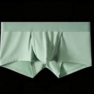 Caleçons boxers en coton pour hommes, taille mi-haute, avec poche de séparation, respirants, à double ouverture, pour jeunes - Product Image 4