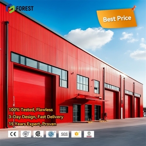 Prefabricated Steel Structure Warehouse <b>Building</b> with Long-span Grid Design for Supermarket <b>Office</b> Tools Storage - Product Image 1