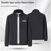 Sweat-shirt à fermeture éclair intégrale en polaire polaire personnalisé OEM en gros, uniforme d'entreprise, logo, doublure thermique extérieure pour veste en duvet