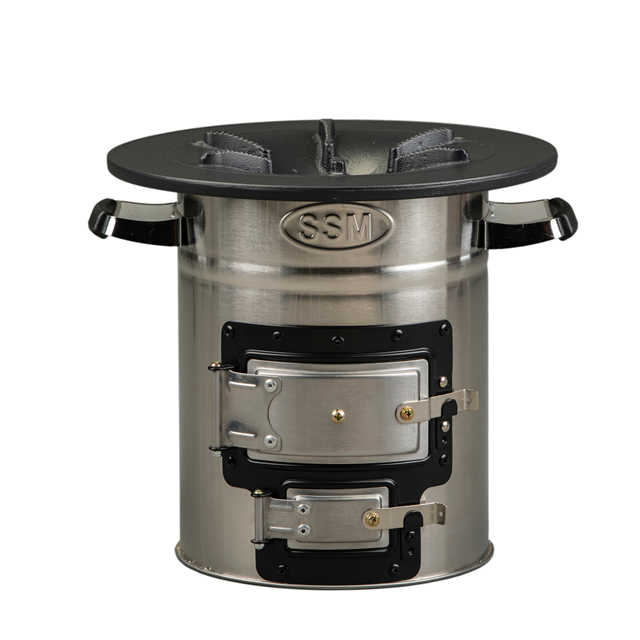Hot Selling American Best Quality 2023 Two Door Stainless Steel Wood Charcoal Stove