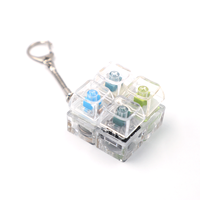 Porte-clés personnalisé avec logo, clavier anti-stress, interrupteurs, porte-clés fidget clicker, capuchon de touche lumineux