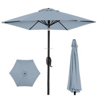Parasol de jardin Ombrelone prêt à être expédié en gros, 10 pieds, 9 pieds, pour terrasse extérieure, avec manivelle inclinable à bouton-poussoir