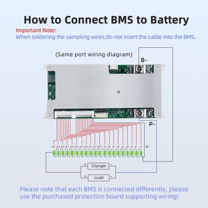 Sistema de Gestión de Baterías (<span class=keywords><strong>BMS</strong></span>) Inteligente XJ para 4S 6S 8S <span class=keywords><strong>13S</strong></span> 16S 17S 20S 24V 36V <span class=keywords><strong>48V</strong></span> 40A <span class=keywords><strong>60A</strong></span> 80A 100A 120A LifePO4 LFP NMC de Iones de Sodio - Product Image 5
