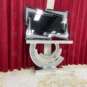 Gros consoles table Offre Spéciale <span class=keywords><strong>haute</strong></span> qualité mobilier de salon <span class=keywords><strong>en</strong></span> <span class=keywords><strong>verre</strong></span> table de <span class=keywords><strong>console</strong></span> avec miroir - Product Image 2