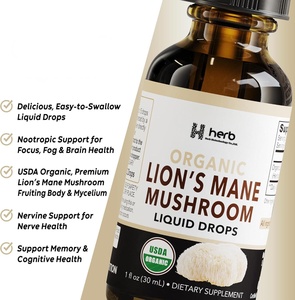 Oem/ODM liposomal nấm phức tạp giọt với sư tử củ<span class=keywords><strong>a</strong></span> bờm, Reishi, Đông Trùng Hạ Thảo & Chaga cho khả năng miễn dịch & nhận thức hỗ trợ - Product Image 4