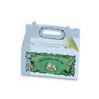 Boîtes cadeaux de boulangerie avec poignée, en carton à toit ouvrant, personnalisées, pour pâtisseries et biscuits, vente en gros OEM pour pâtisseries et cafés