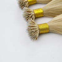 Extensions capillaires européennes russes à nano-anneaux, 100% cheveux humains Remy blonds, double épaisseur, extensions capillaires humaines Remy à nano-anneaux