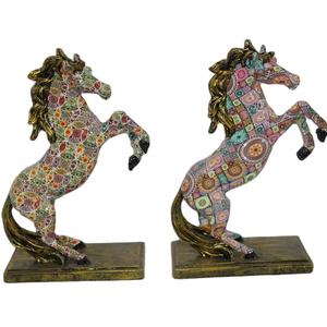 कस्टम हस्तनिर्मित राल 3 डी रंगीन पशु मूर्ति राल घोड़े की मूर्ति उच्च गुणवत्ता वाले राल घोड़े - Product Image 3