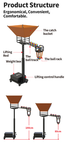Entrenador de Voleibol Infantil SIBOASI <span class=keywords><strong>Demi</strong></span>, Material ABS Negro, Modelo V2101S, Portátil, Duradero, para Uso en Casa y en la Escuela - Product Image 3