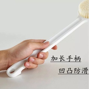 Long-<b>Handled</b> Bath <b>Brush</b> Soft Bristle Massage Body <b>Scrub</b> Shower <b>Brush</b> White Gift Box Packaging - Product Image 3