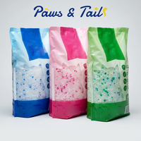 Sable de silice pour chat en emballage personnalisé OEM, sac de 10 L, taux d'adsorption élevé pour le nettoyage des animaux de compagnie, fabricant professionnel