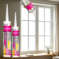 GF698 Vente directe d'usine, mastic transparent haute performance, colle silicone acide pour le collage du verre et des fenêtres